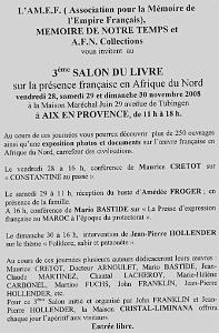 SALON DU LIVRE DE L AMEF NOVEMBRE 2008